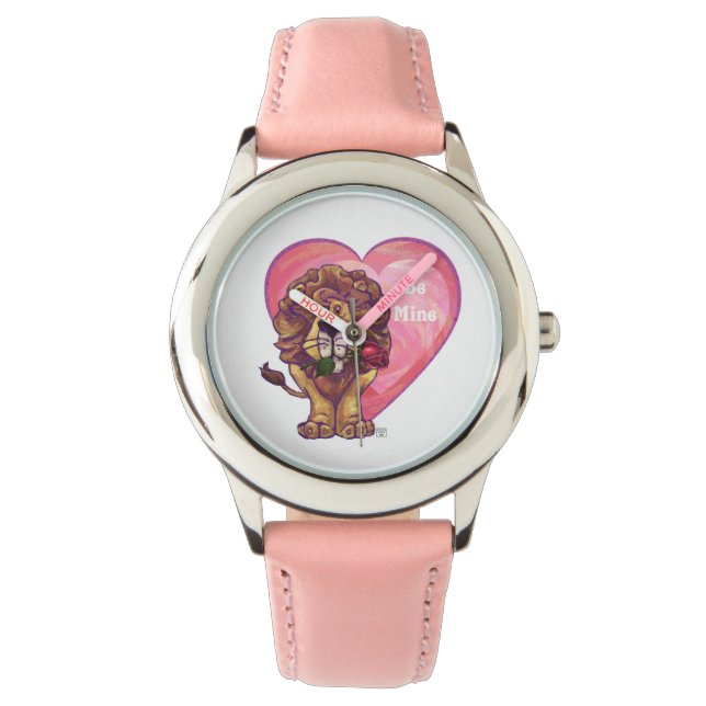 Lion Valentinstag Armbanduhr (Vorderseite)