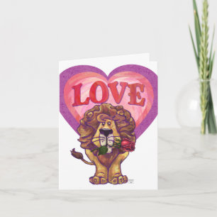 Lion Valentinstag Feiertagskarte