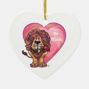 Lion Valentinstag Keramikornament