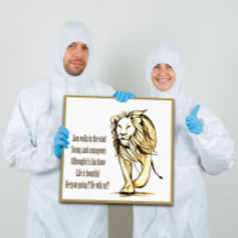 "Lion walk in the wind" Ermutigung