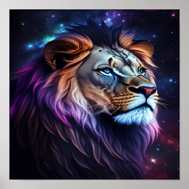Lion Wand Art Decor Plakatdruck Poster (Vorne)