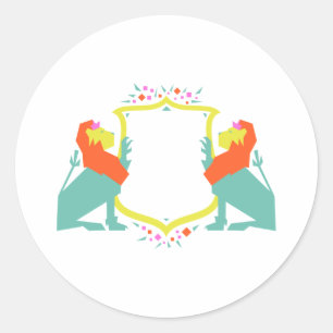 Lion Wappen Runder Aufkleber