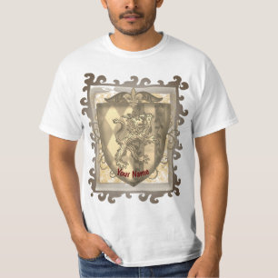 Lion-Wappen-Streifen Schild T-Shirt