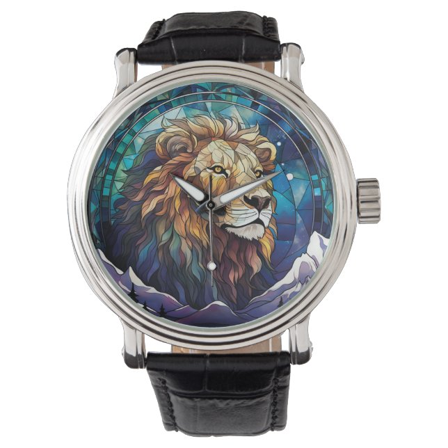 Lion Watch Armbanduhr (Vorderseite)