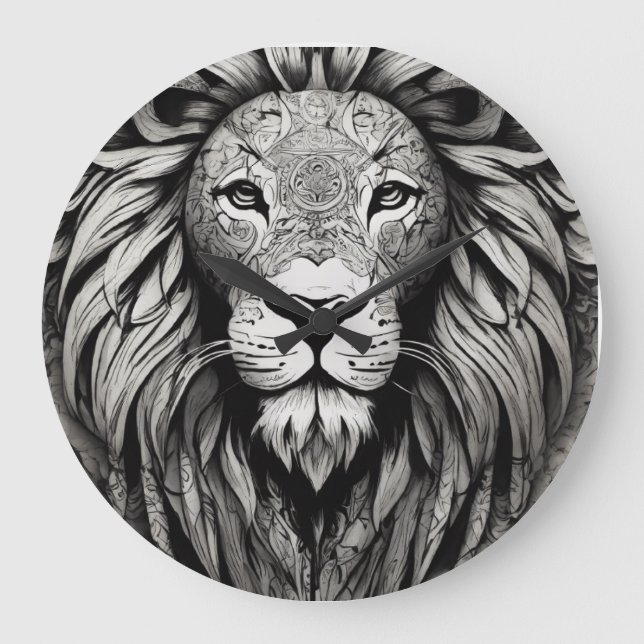 LION WATCH GROßE WANDUHR (Vorderseite)