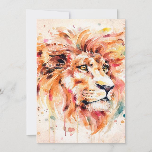 Lion Water Lion Art | Wunderbares Geschenk (Vorderseite)
