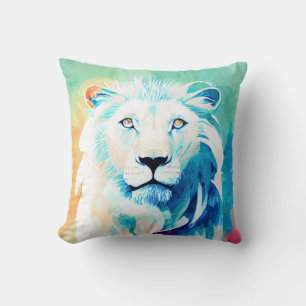 Lion Wild Nature Animal Colors Malerei Kissen