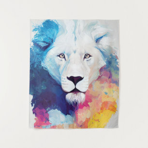 Lion Wild Nature Animal Colors Malerei Wandteppich