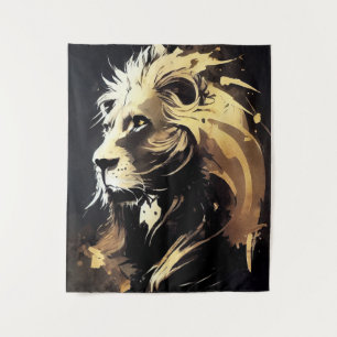Lion Wild Nature Free Spirit Art Pinselstrich Wandteppich