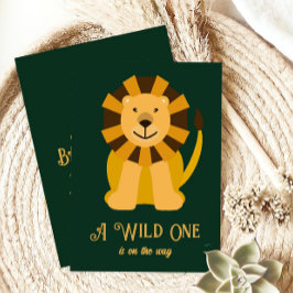Lion Wild One Baby Dusche, Jungle Safari Thema Einladung