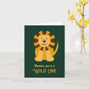 Lion Wild One First Birthday Card für Baby Karte