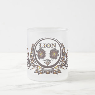 LION-Wing Glasbecher Mattglastasse