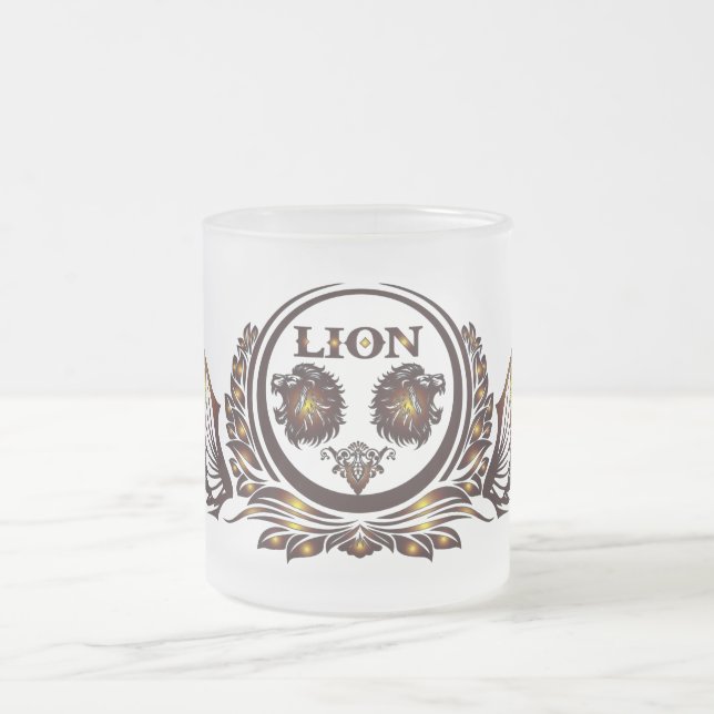 LION-Wing Glass Mug Mattglastasse (Mittel)