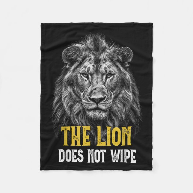 Lion wischt nicht ab - Funny Lion Meme Fleecedecke (Vorderseite)
