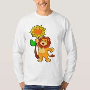 Lion with Flower Sunflower T-Shirt