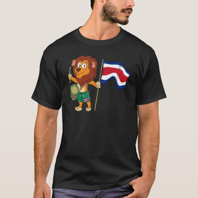 Lion with the Costa Rica flag T-Shirt (Vorderseite)