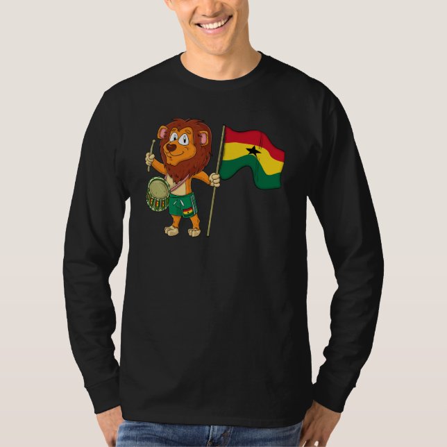 Lion with the Ghana flag T-Shirt (Vorderseite)
