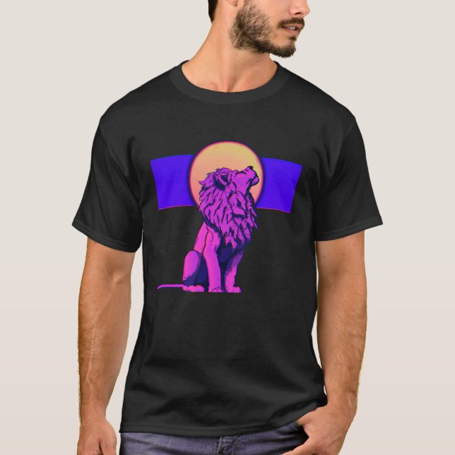 Lion With The Moon Freedom Zion  1 T-Shirt (Vorderseite)