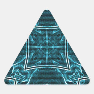 Lion wits dreieckiger aufkleber