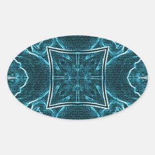 Lion wits ovaler aufkleber