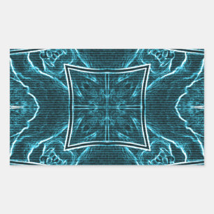 Lion wits rechteckiger aufkleber