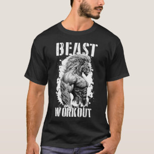 Lion Workout Beast Motivation Muscles GYM MIXED MA T-Shirt