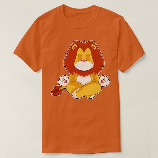 Lion Yoga Fitness Meditation T-Shirt (Design vorne)