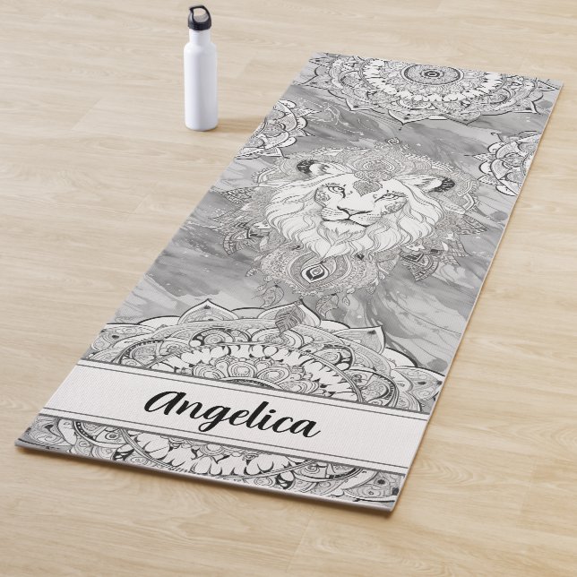 Lion Yoga Mat - Lionheart mit indischer Mandala Ar Yogamatte (Beispiel)