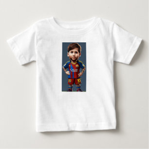 Lionel Messi niedlicher Baby-Cartoon Realistisch g Baby T-shirt