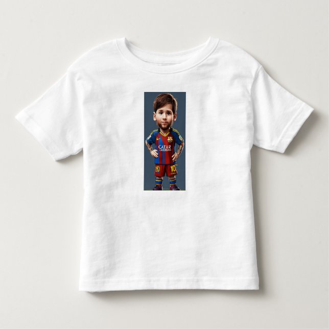 Lionel Messi niedlicher Baby-Cartoon Realistisch g Kleinkind T-shirt (Vorderseite)