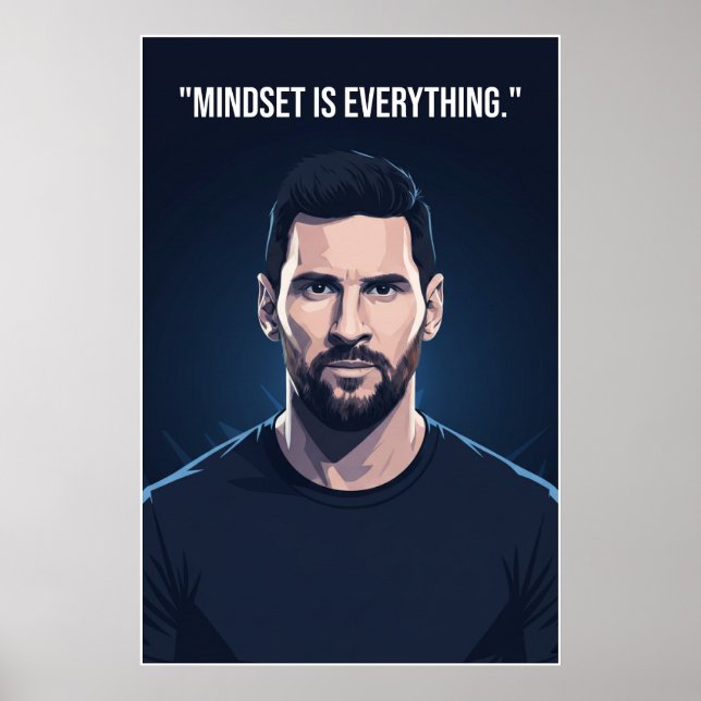 Lionel Messi Quote Poster – Mindset Is Everything (Vorne)
