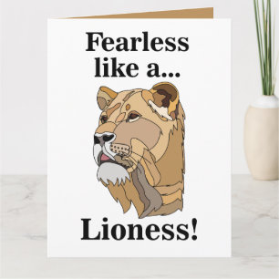 Lioness Animal Feless Karte