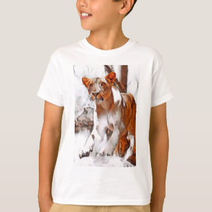 Lioness digital bearbeiteter T - Shirt