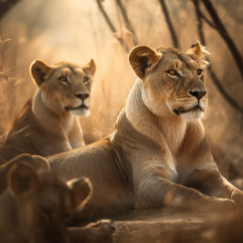 Lioness im Schatten - Löwenpuzzle Puzzle