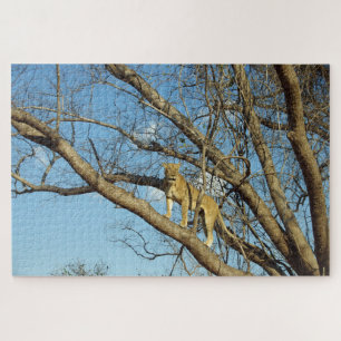 Lioness in einem Baum Puzzle