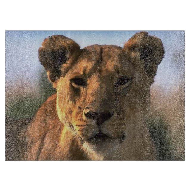 Lioness Lion Lovers Schneidebrett (Vorderseite)