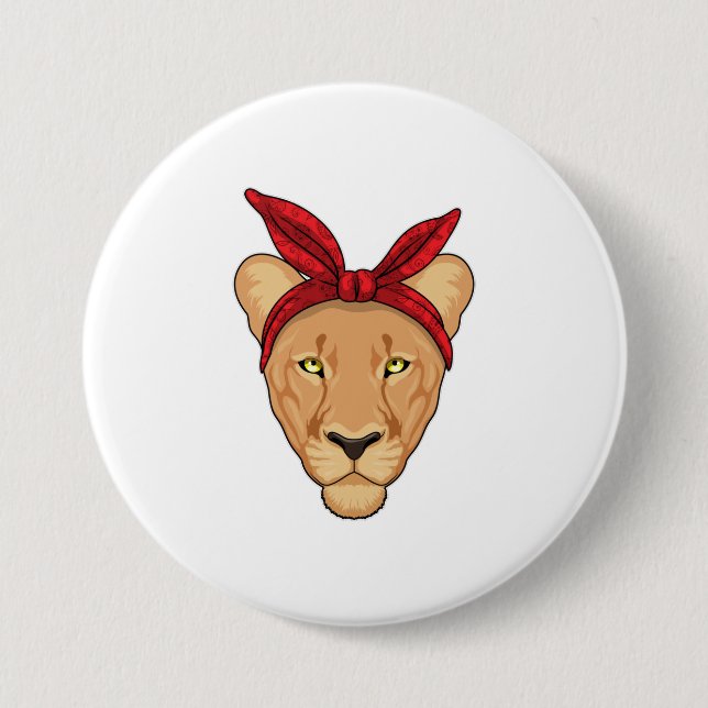 Lioness mit Bandana Button (Vorderseite)
