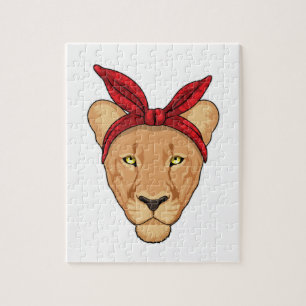 Lioness mit Bandana Puzzle