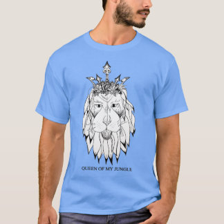 Lioness mit Blume Kronen T-Shirt