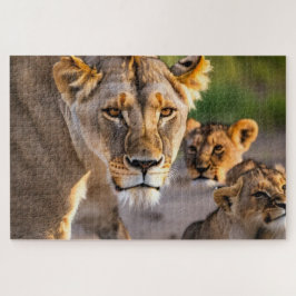 Lioness mit Kubs Puzzle
