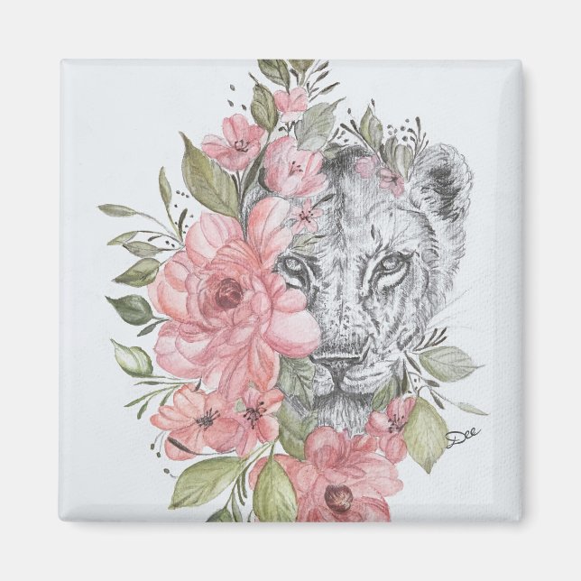 Lioness Original Art Magnet (Vorne)