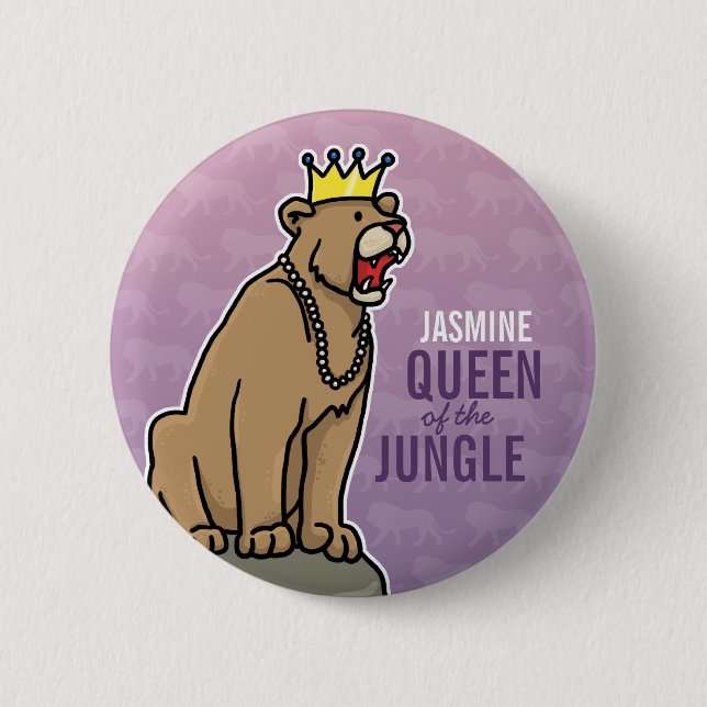 Lioness Queen of the Dschungel, Name des Kindes hi Button (Vorderseite)
