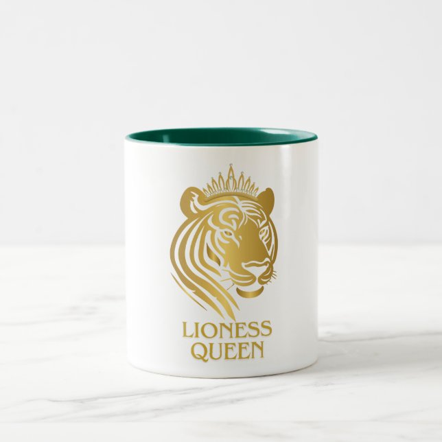Lioness Queen Zweifarbige Tasse (Mittel)