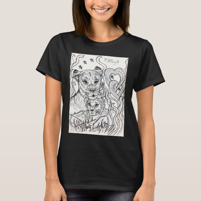 Lioness und Liebe T-Shirt (Vorderseite)