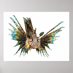Lionfish - Abstraktes Design - Aus einem Foto schn Poster