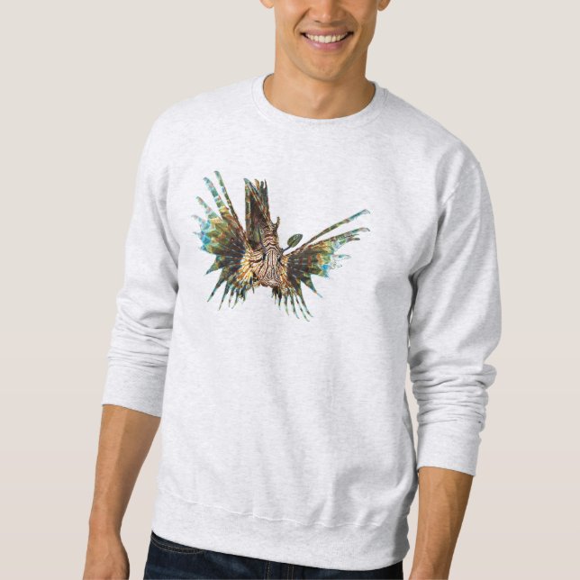 Lionfish - Abstraktes Design - Aus einem Foto schn Sweatshirt (Vorderseite)