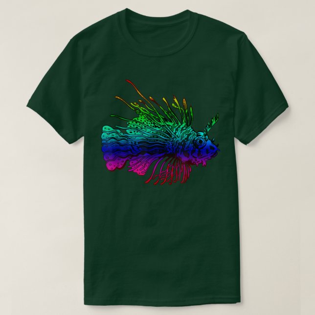 Lionfish Gay Pride Lion Fish Homoseual LGBT Fish L T-Shirt (Design vorne)
