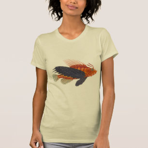 Lionfish - Pterois - Löwe-Fisch-Antiken-Stich T-Shirt
