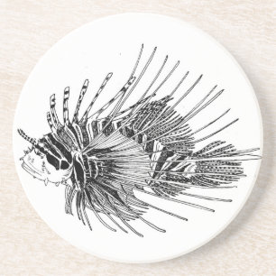 Lionfish-Untersetzer Sandstein Untersetzer