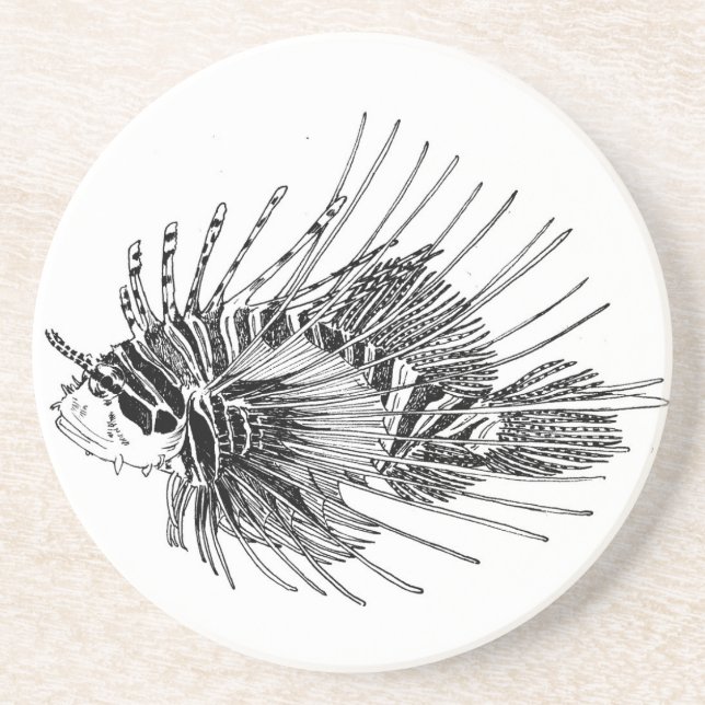 Lionfish-Untersetzer Sandstein Untersetzer (Vorne)